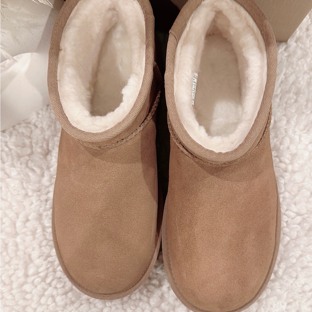 UGG Women's Tan Suede Shoes - Picture 2 of 7